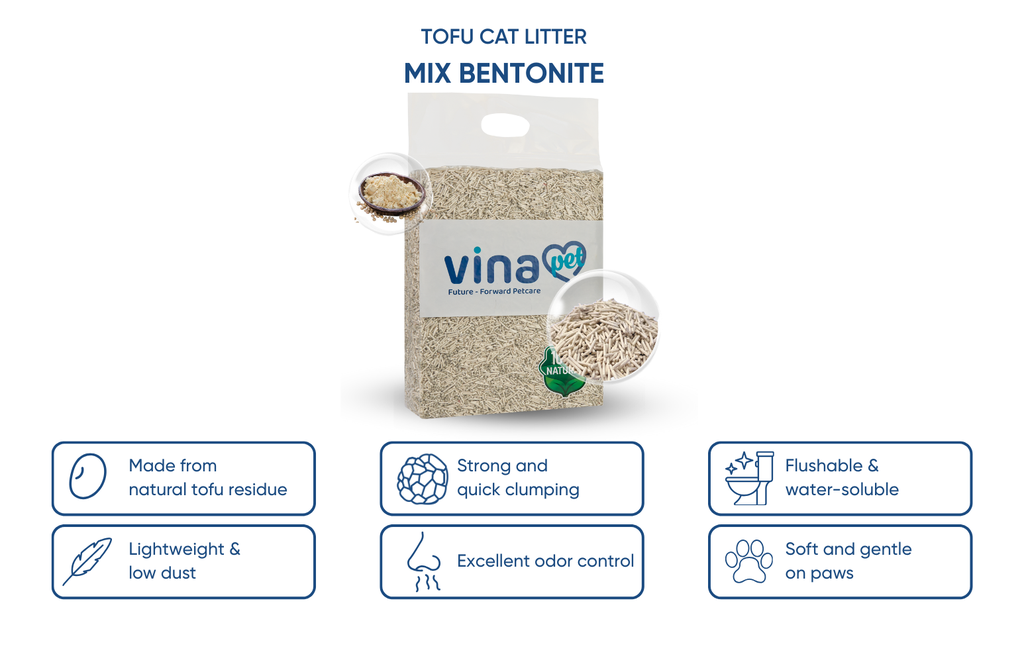 [CÓ SẴN] CÁT ĐẬU NÀNH MIX BENTONITE